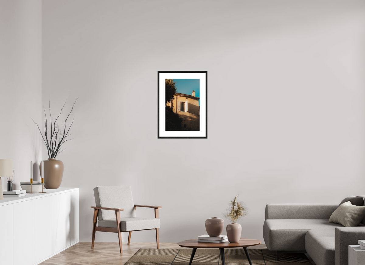40 x 60 cm, cadre 7 noir Lumière dorée & Fenêtre