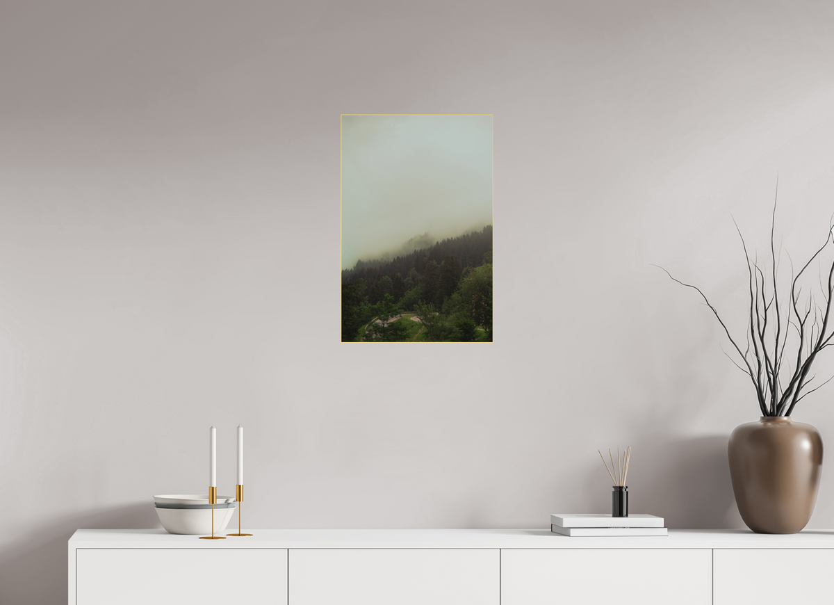 40 x 60 cm, Plexi Fine Art OR Forêt brumeuse