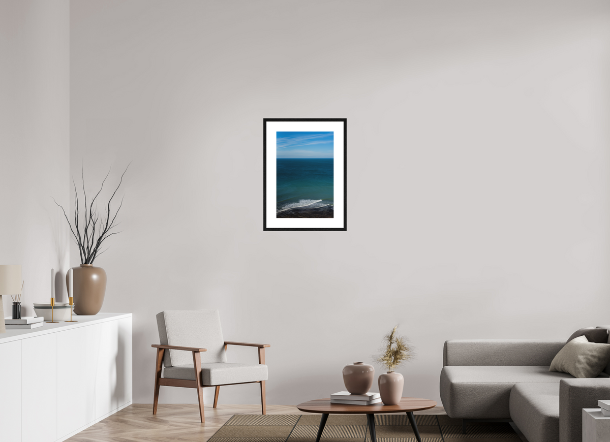 40 x 60 cm, cadre 7 noir Des surfeurs & des vagues
