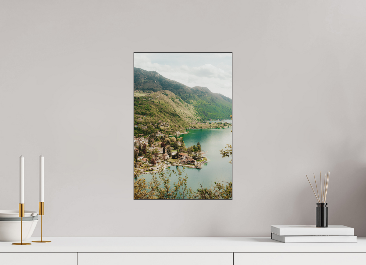 30 x 45 cm, Plexi Fine Art NOIR Entre Lac & Montagnes