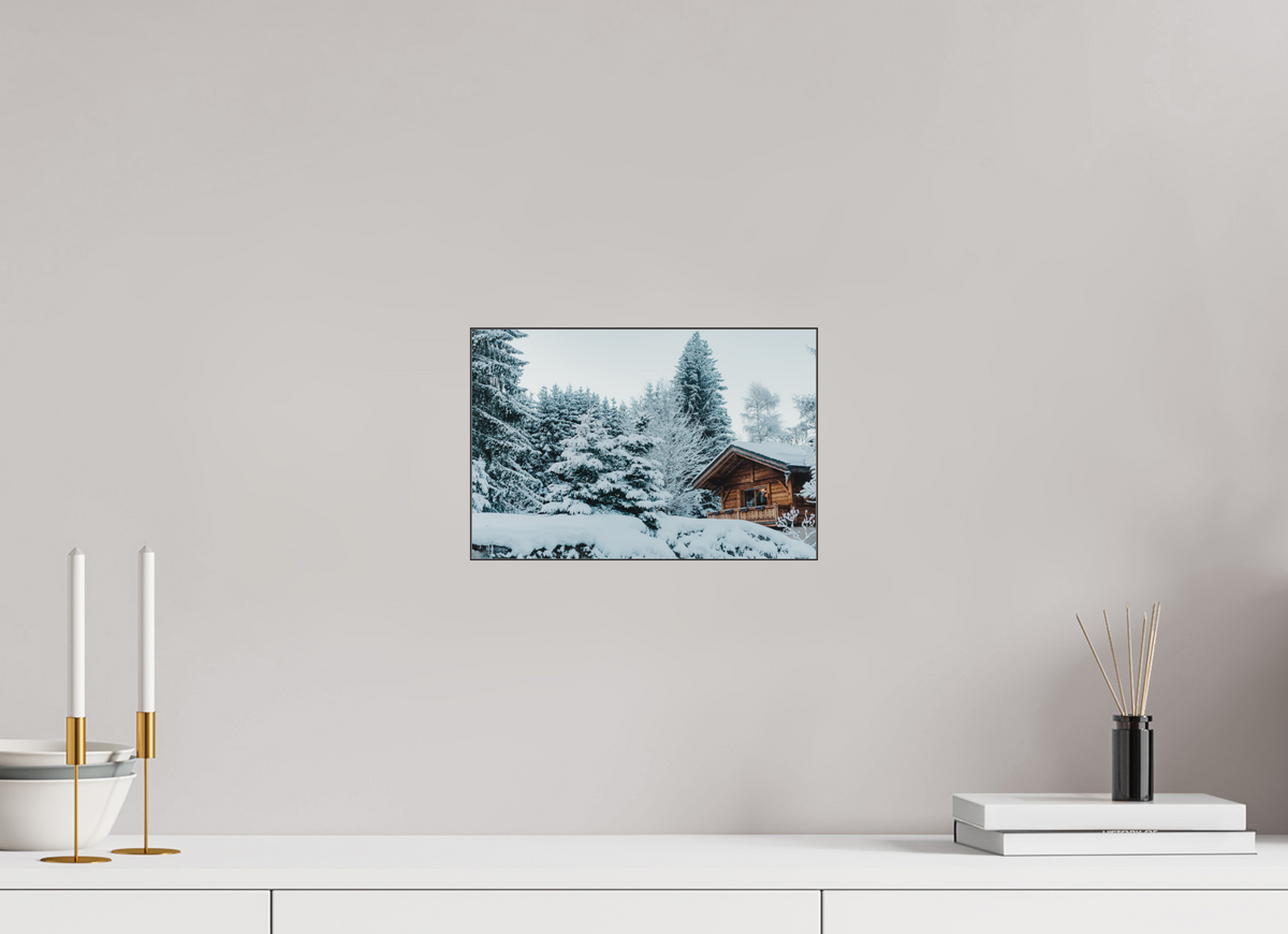 30 x 20 cm, Plexi Fine Art NOIR Chalet des Alpes