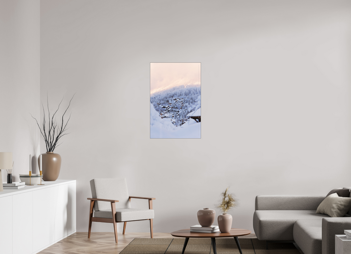 60 x 90 cm, Plexi Fine Art NOIR Chalets cachés