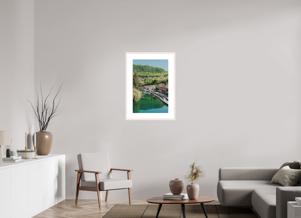 50 x 75 cm, cadre 8 blanc La petite Venise savoyarde