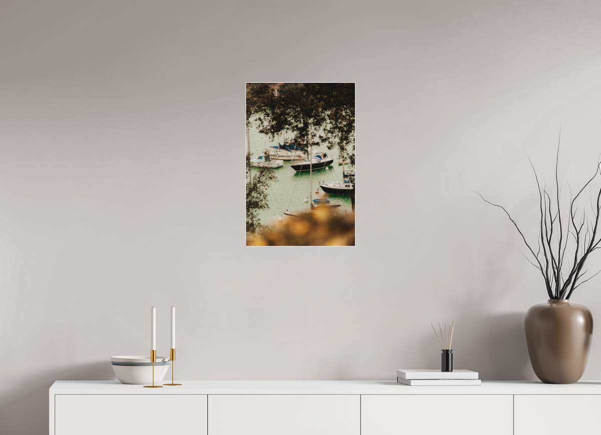 40 x 60 cm, Plexi Fine Art Blanc Les bateaux de Pornic