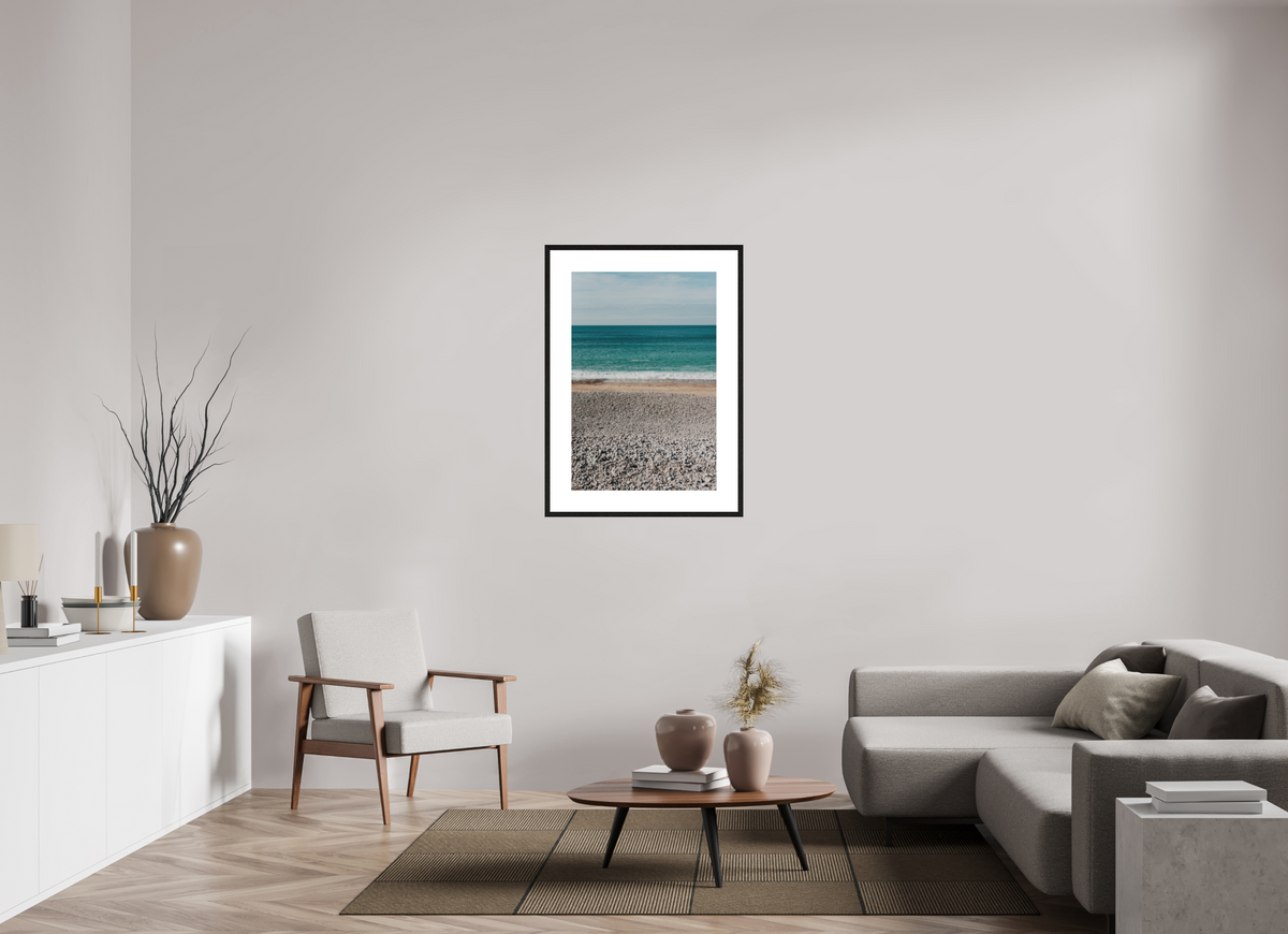 60 x 90 cm, cadre 9 noir Mer & Galets