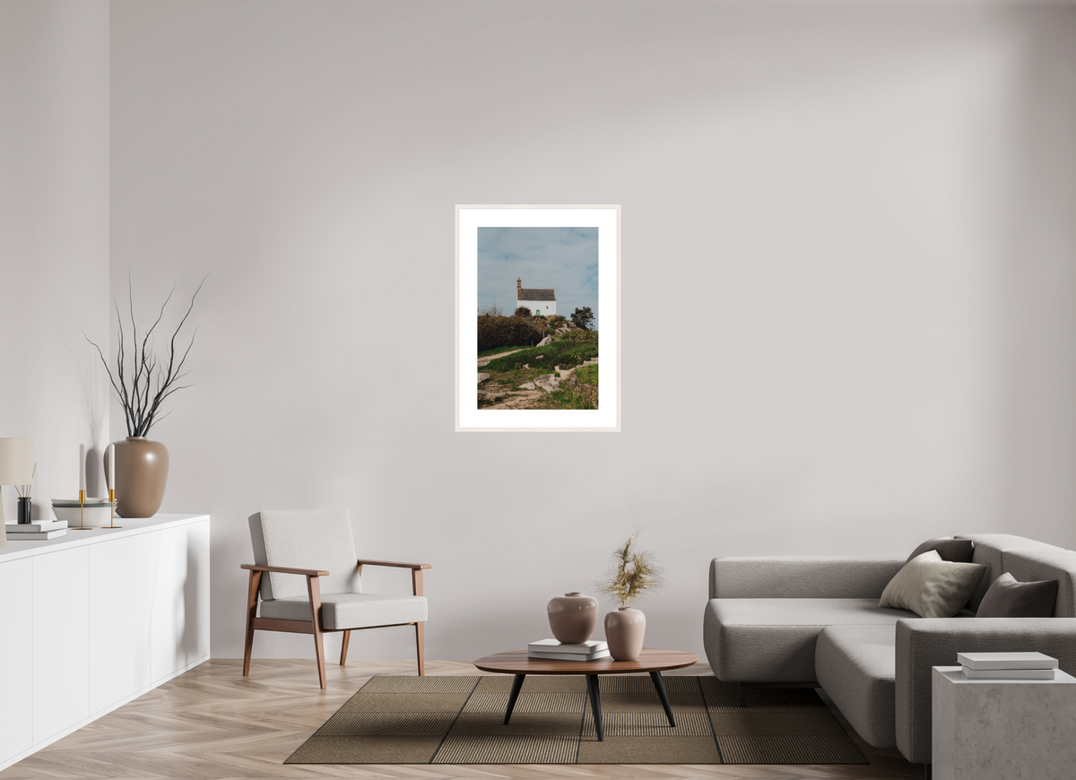 60 x 90 cm, cadre 9 blanc Maison Bretonne