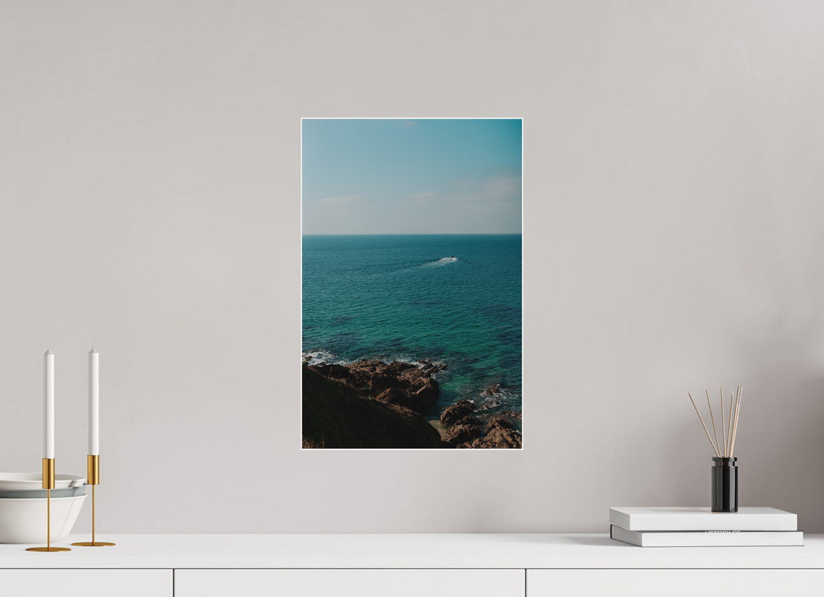 30 x 45 cm, Plexi Fine Art Blanc Adieu petit Bateau
