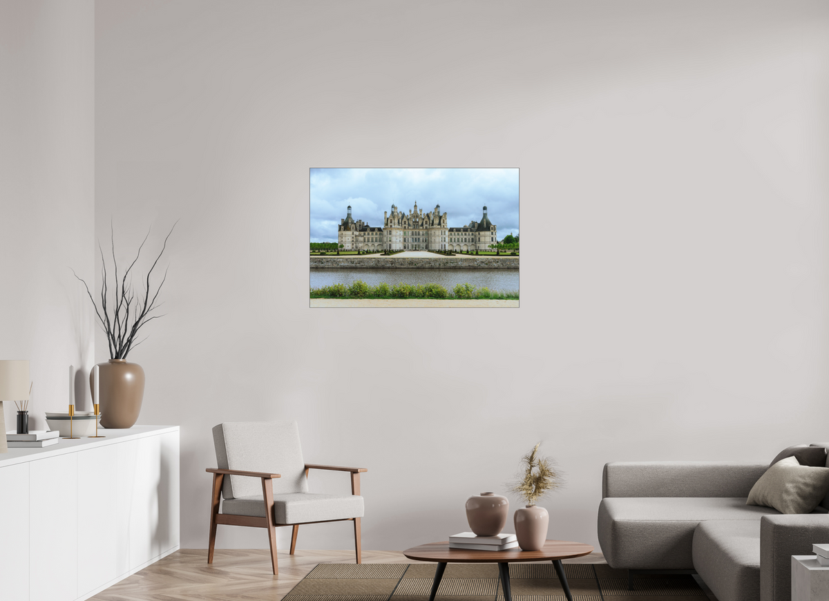 105 x 70 cm, Plexi Fine Art NOIR Le Château de Chambord