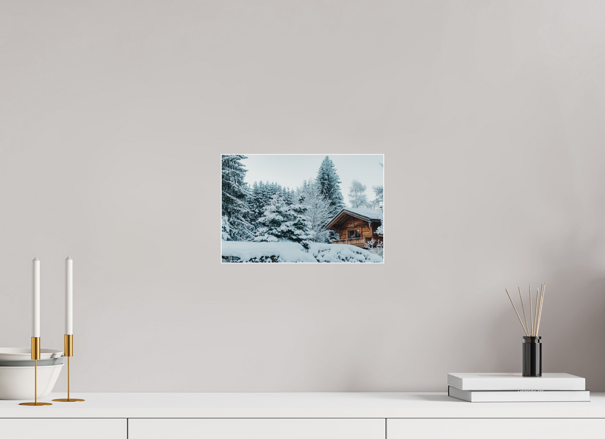30 x 20 cm, Plexi Fine Art Blanc Chalet des Alpes