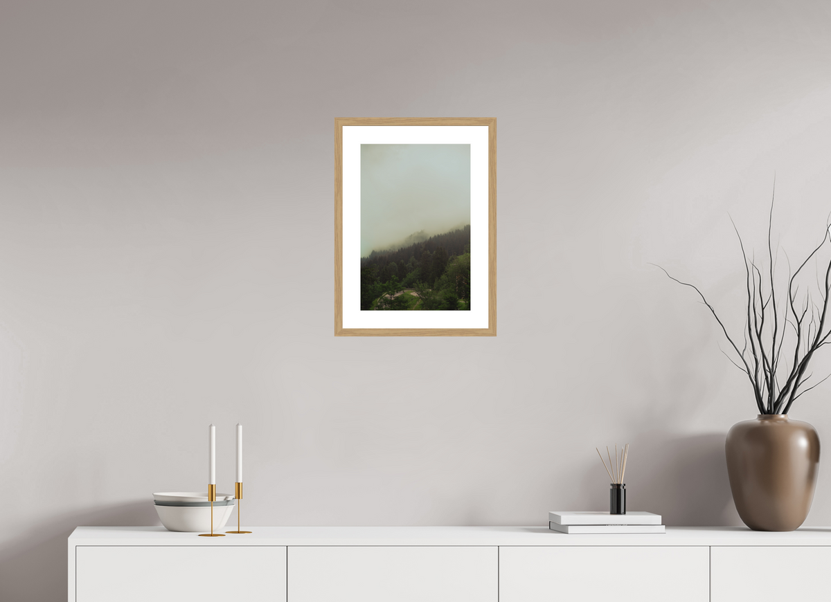 30 x 45 cm, Cadre 5 naturel Forêt brumeuse