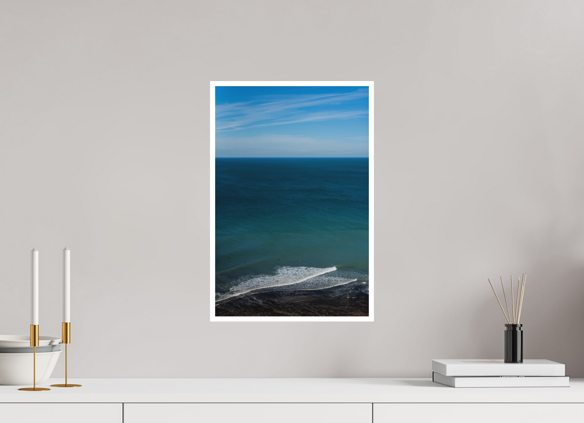 30 x 45 cm, Fine Art RAG 1 cm Des surfeurs & des vagues