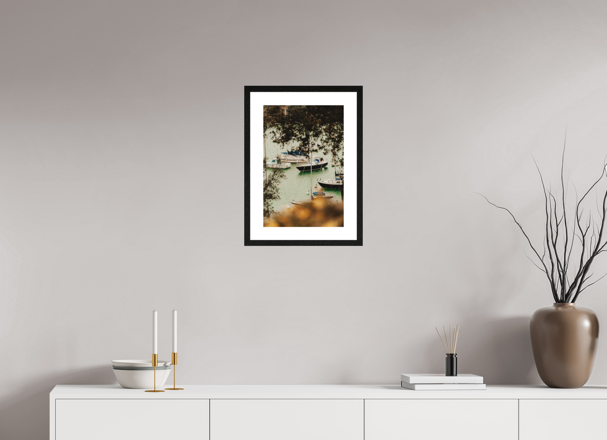 30 x 45 cm, Cadre 5 noir Les bateaux de Pornic