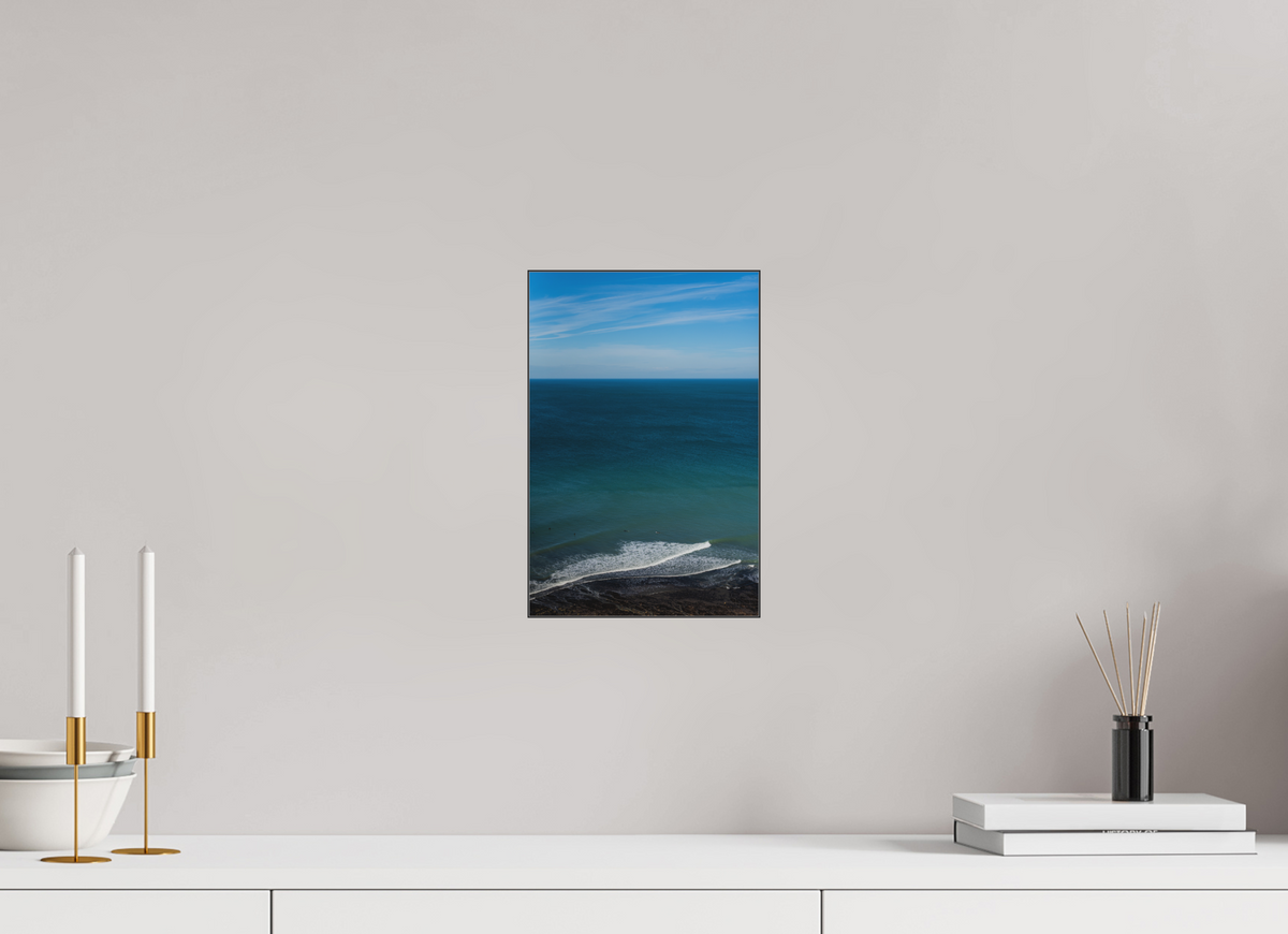 20 x 30 cm, Plexi Fine Art NOIR Des surfeurs & des vagues