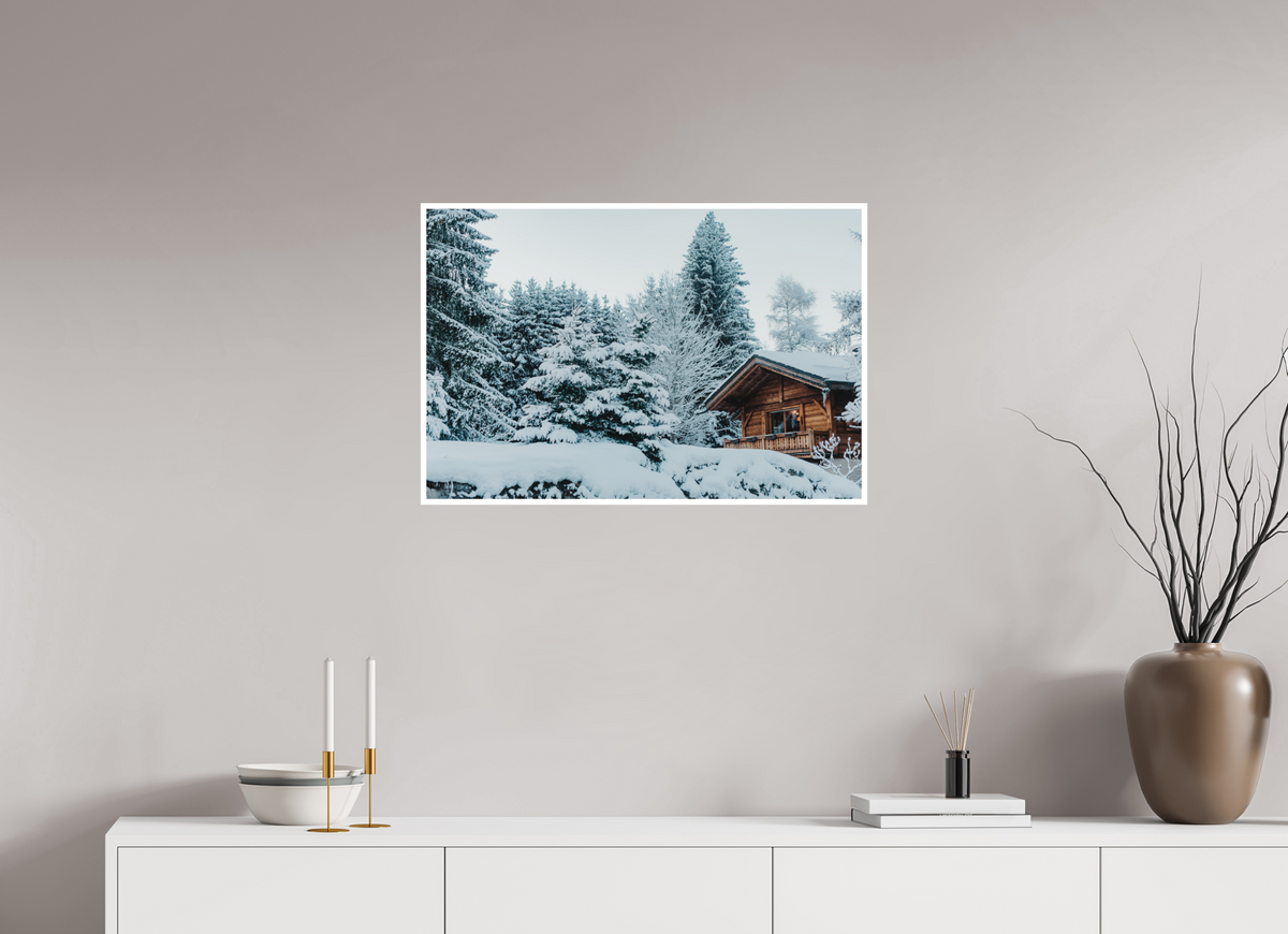 75 x 50 cm, Fine Art RAG 1 cm Chalet des Alpes