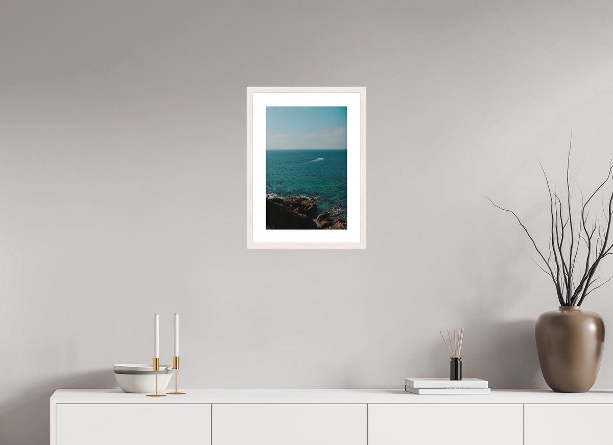 30 x 45 cm, Cadre 5 blanc Adieu petit Bateau