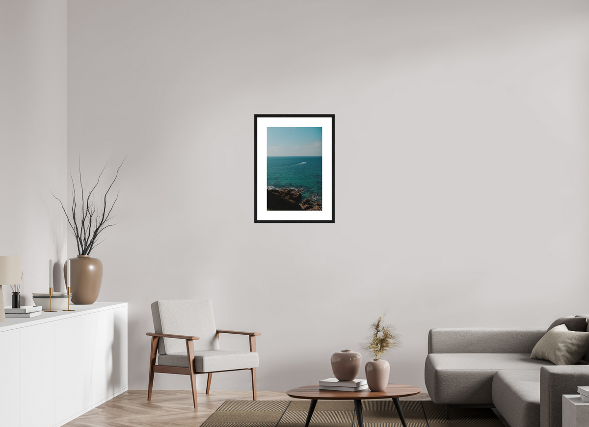 40 x 60 cm, cadre 7 noir Adieu petit Bateau