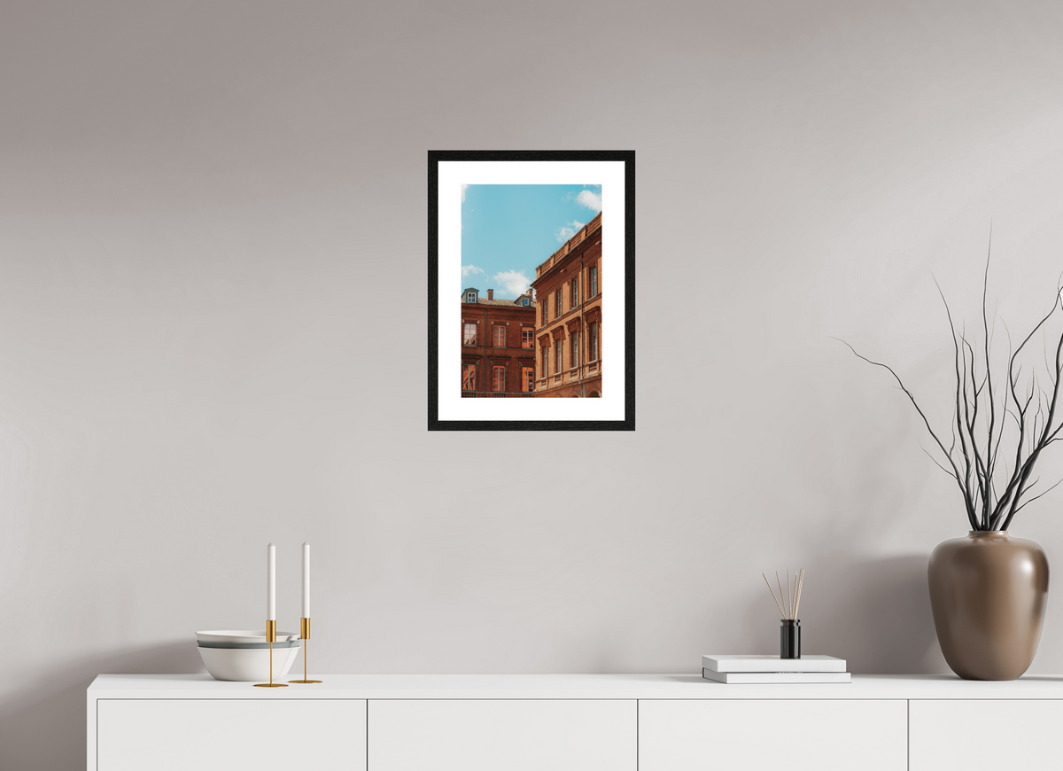 30 x 45 cm, Cadre 5 noir Architecture toulousaine