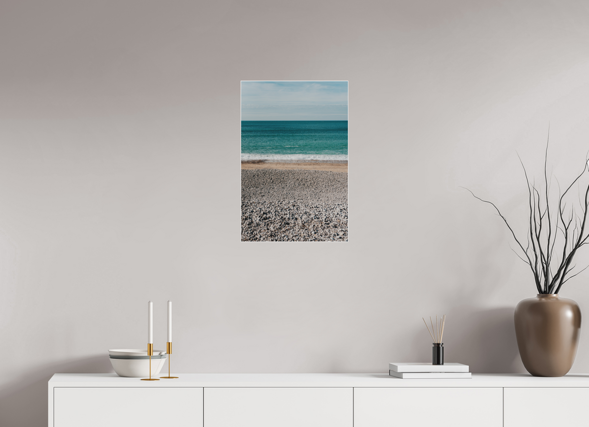 40 x 60 cm, Plexi Fine Art Blanc Mer & Galets
