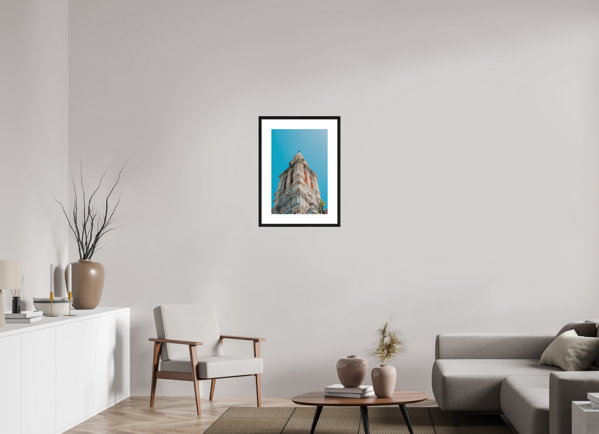 40 x 60 cm, cadre 7 noir Temple tamoul