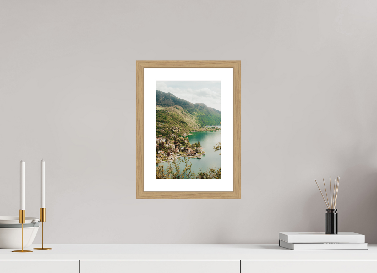 20 x 30 cm, Cadre 4 Naturel Entre Lac & Montagnes
