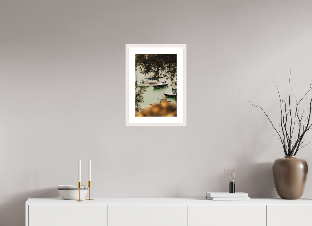 30 x 45 cm, Cadre 5 blanc Les bateaux de Pornic