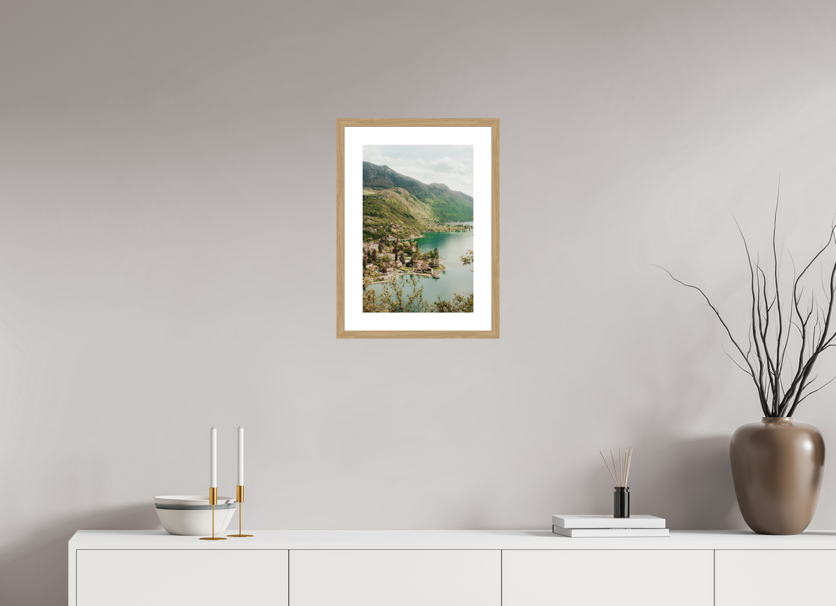 30 x 45 cm, Cadre 5 naturel Entre Lac & Montagnes