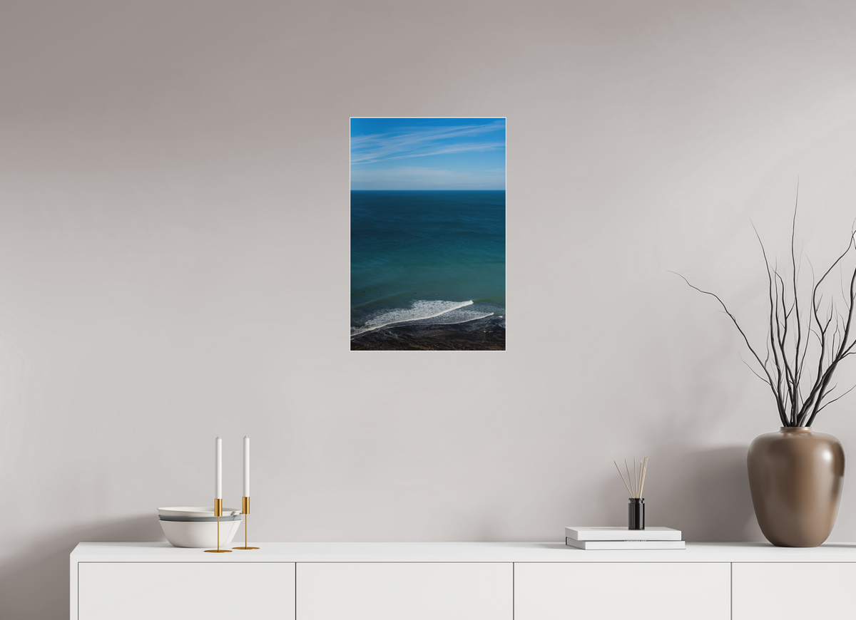 40 x 60 cm, Plexi Fine Art Blanc Des surfeurs & des vagues