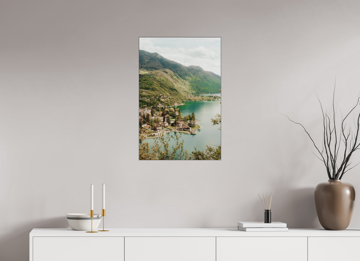 50 x 75 cm, Plexi Fine Art NOIR Entre Lac & Montagnes