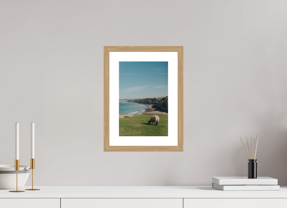 20 x 30 cm, Cadre 4 Naturel Mouton & Falaises normandes
