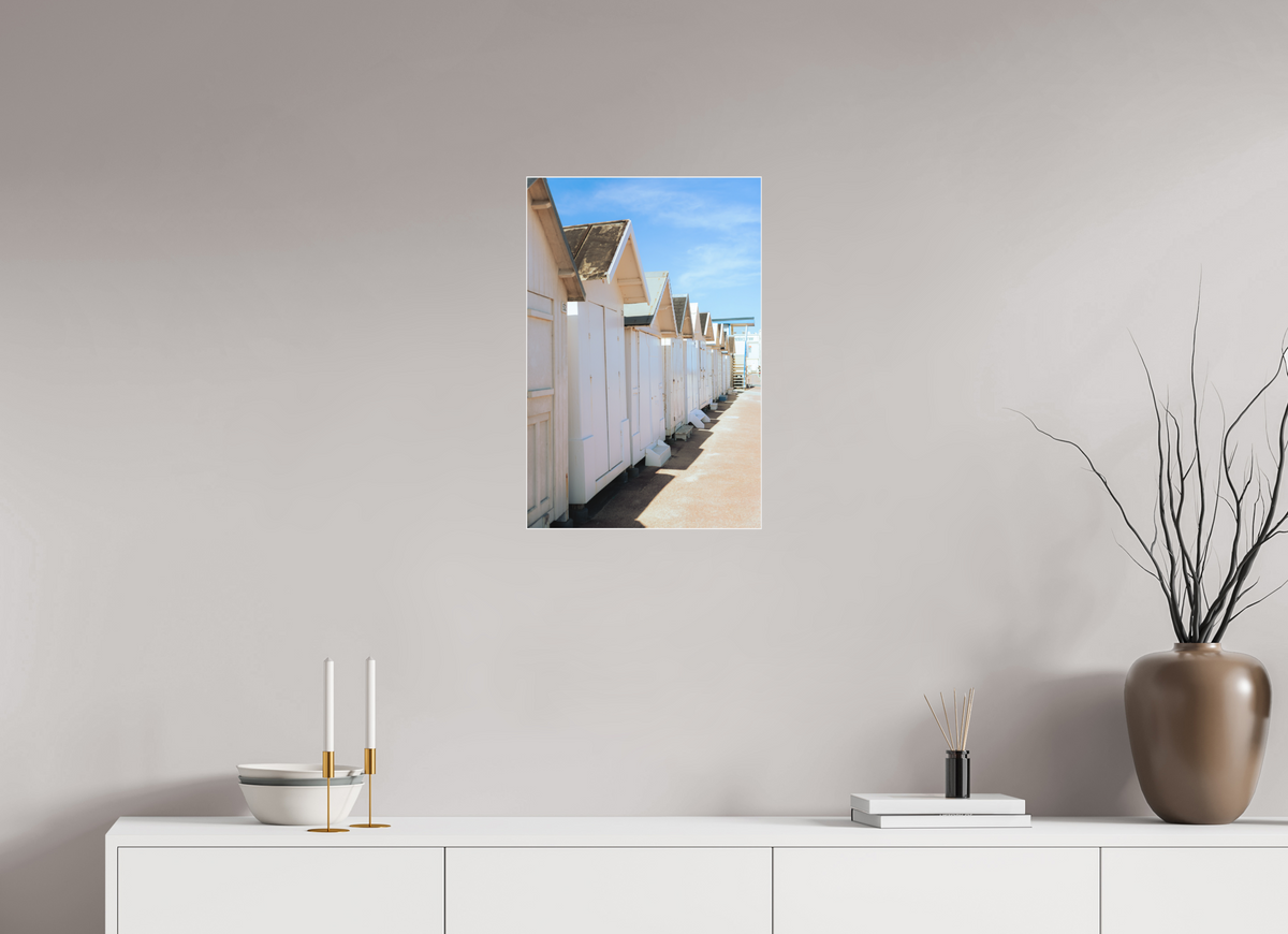 40 x 60 cm, Plexi Fine Art Blanc Cabines de plage