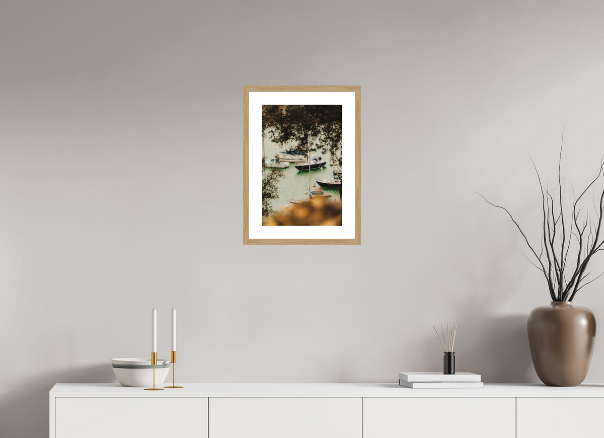 30 x 45 cm, Cadre 5 naturel Les bateaux de Pornic
