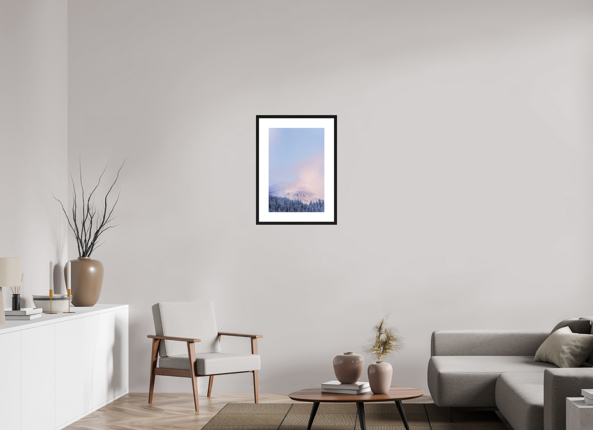 40 x 60 cm, cadre 7 noir Forêt blanche