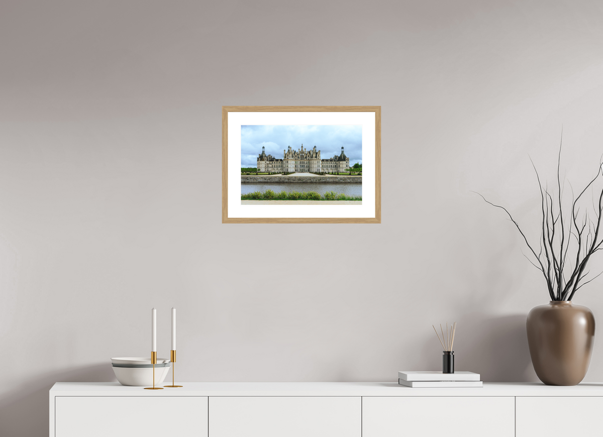 45 x 30 cm, Cadre 5 naturel Le Château de Chambord