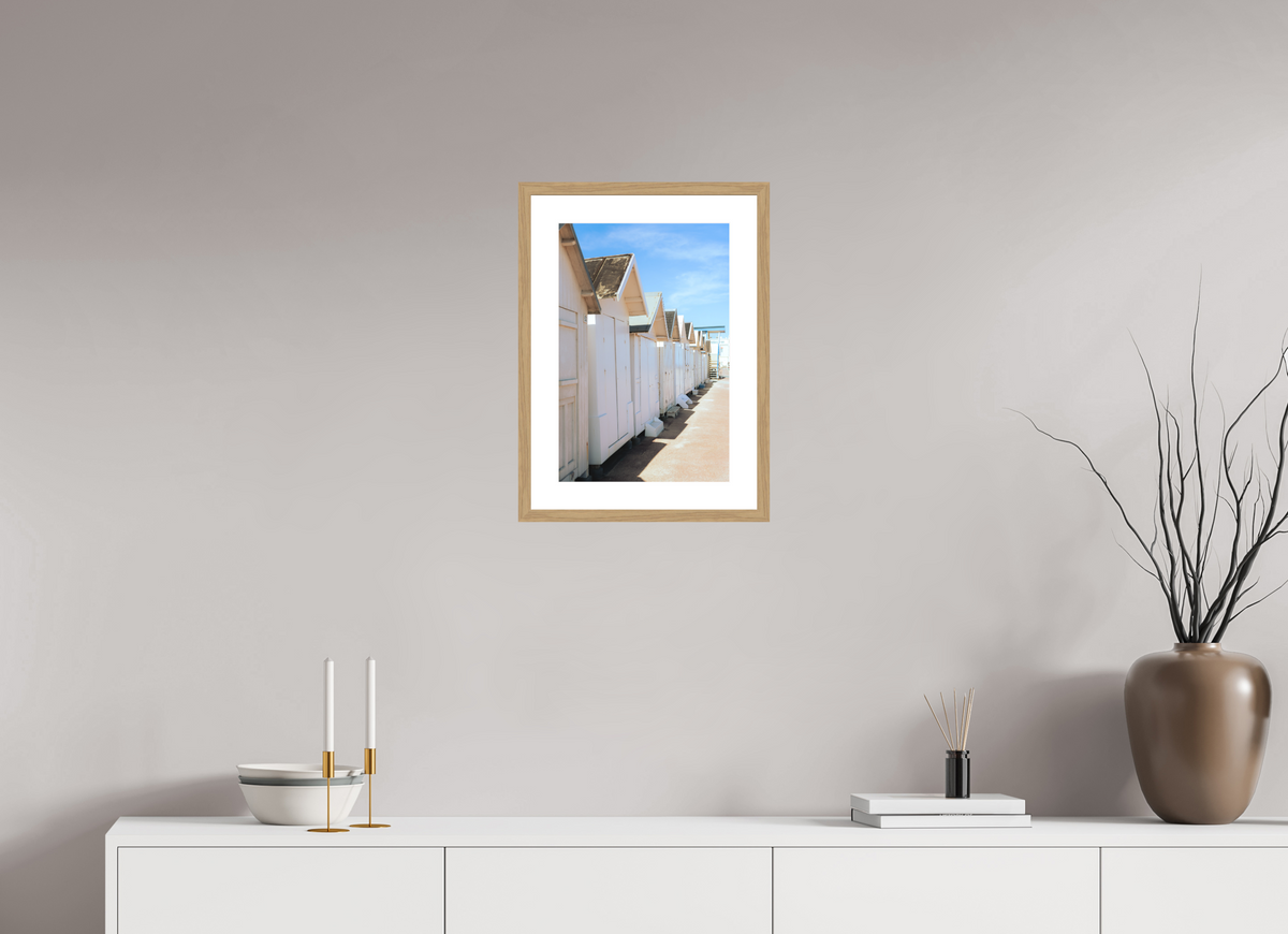 30 x 45 cm, Cadre 5 naturel Cabines de plage