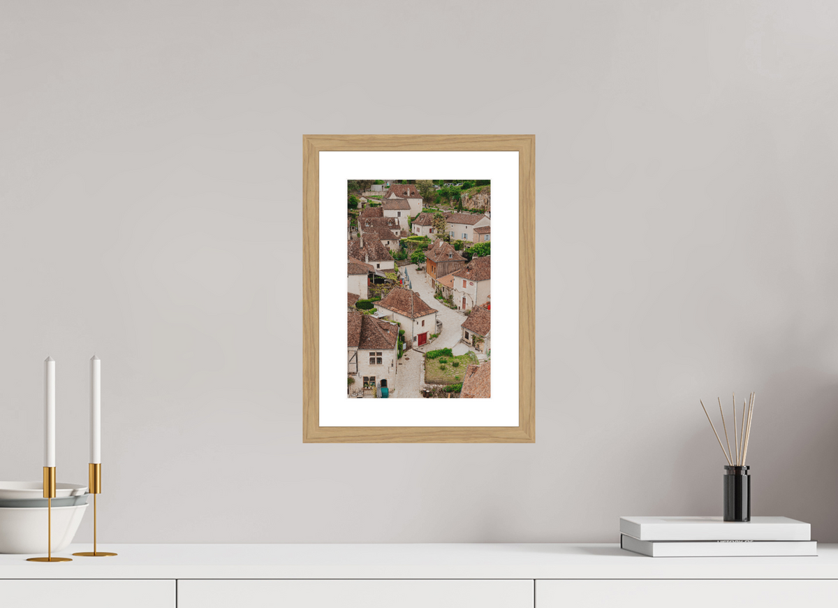 20 x 30 cm, Cadre 4 Naturel Village perché sur les hauteurs