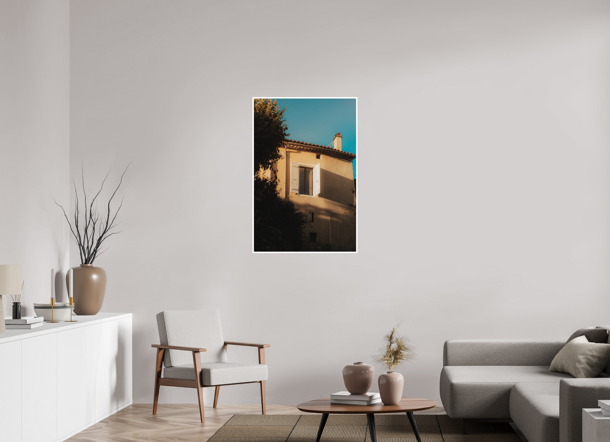 70 x 105 cm, Fine Art RAG 1 cm Lumière dorée & Fenêtre