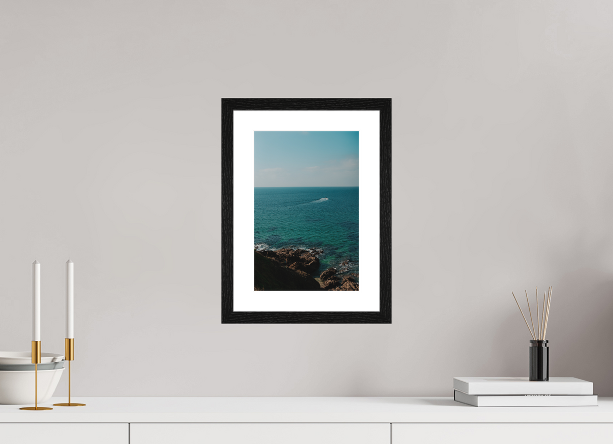 20 x 30 cm, Cadre 4 noir Adieu petit Bateau