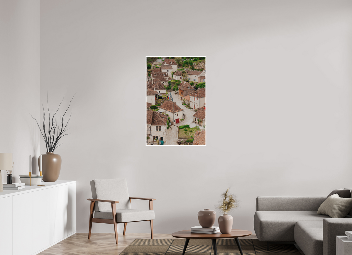 70 x 105 cm, Fine Art RAG 1 cm Village perché sur les hauteurs