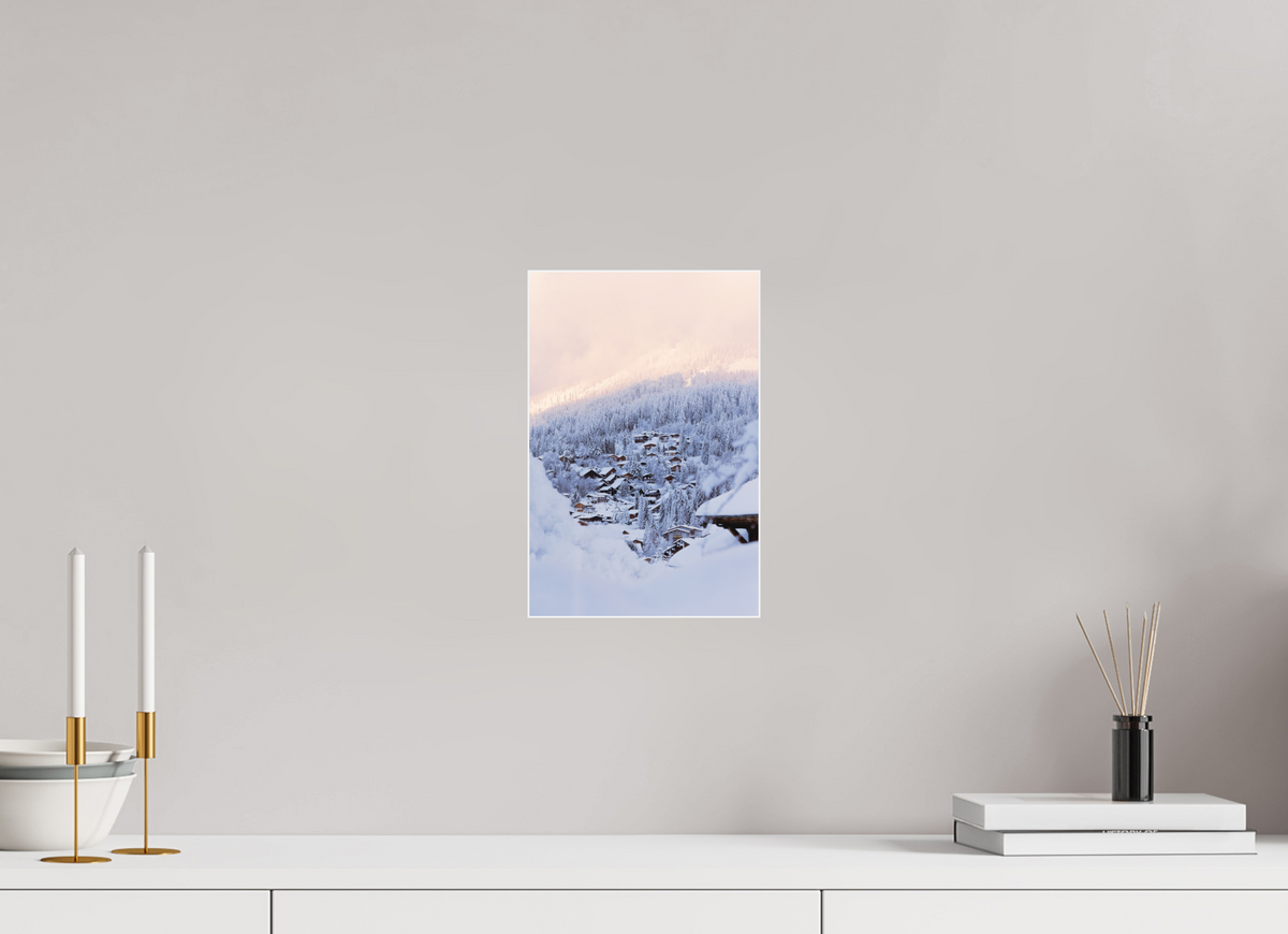 20 x 30 cm, Plexi Fine Art Blanc Chalets cachés