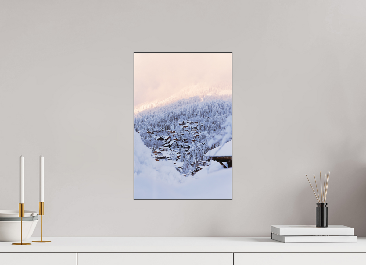 30 x 45 cm, Plexi Fine Art NOIR Chalets cachés
