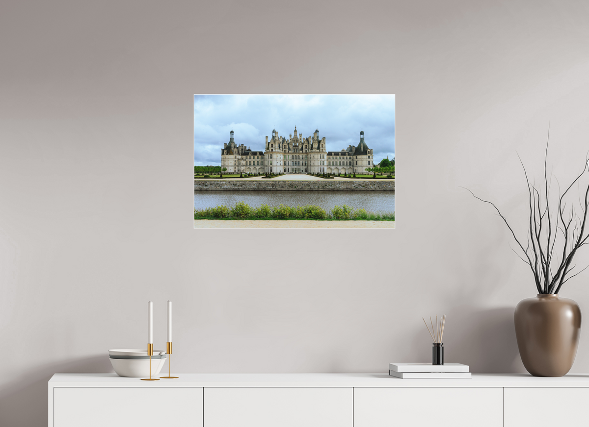 75 x 50 cm, Plexi Fine Art Blanc Le Château de Chambord