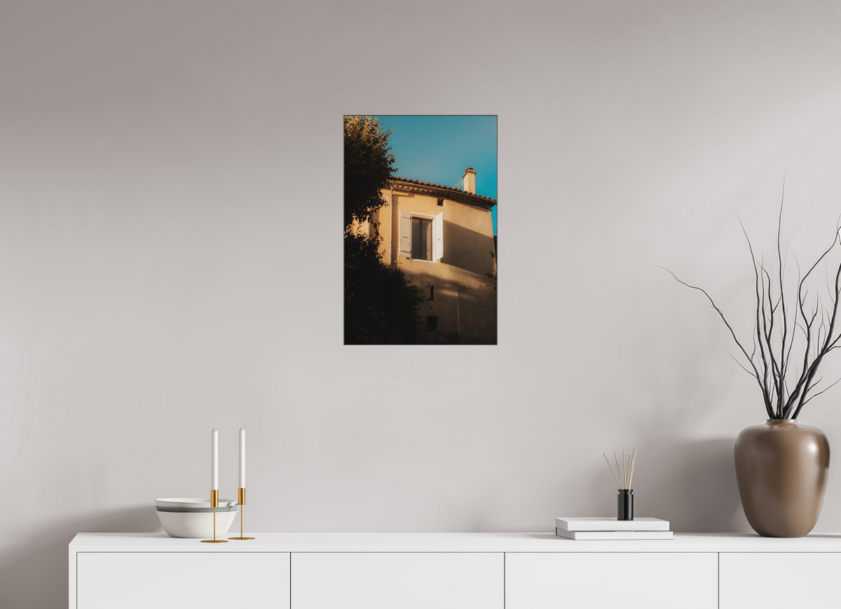 40 x 60 cm, Plexi Fine Art NOIR Lumière dorée & Fenêtre