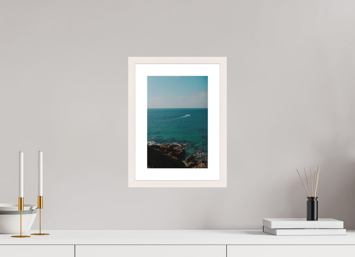20 x 30 cm, cadre 4 blanc Adieu petit Bateau