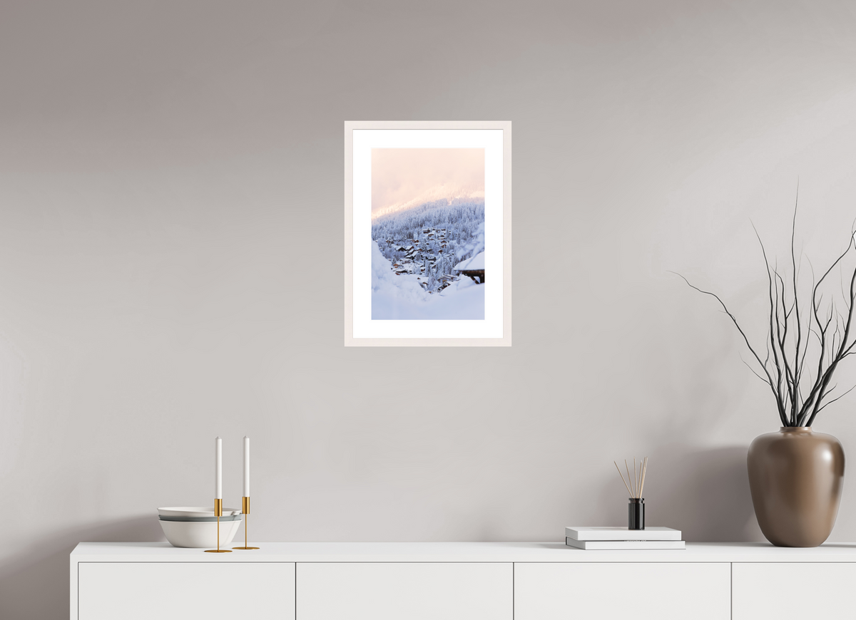 30 x 45 cm, Cadre 5 blanc Chalets cachés