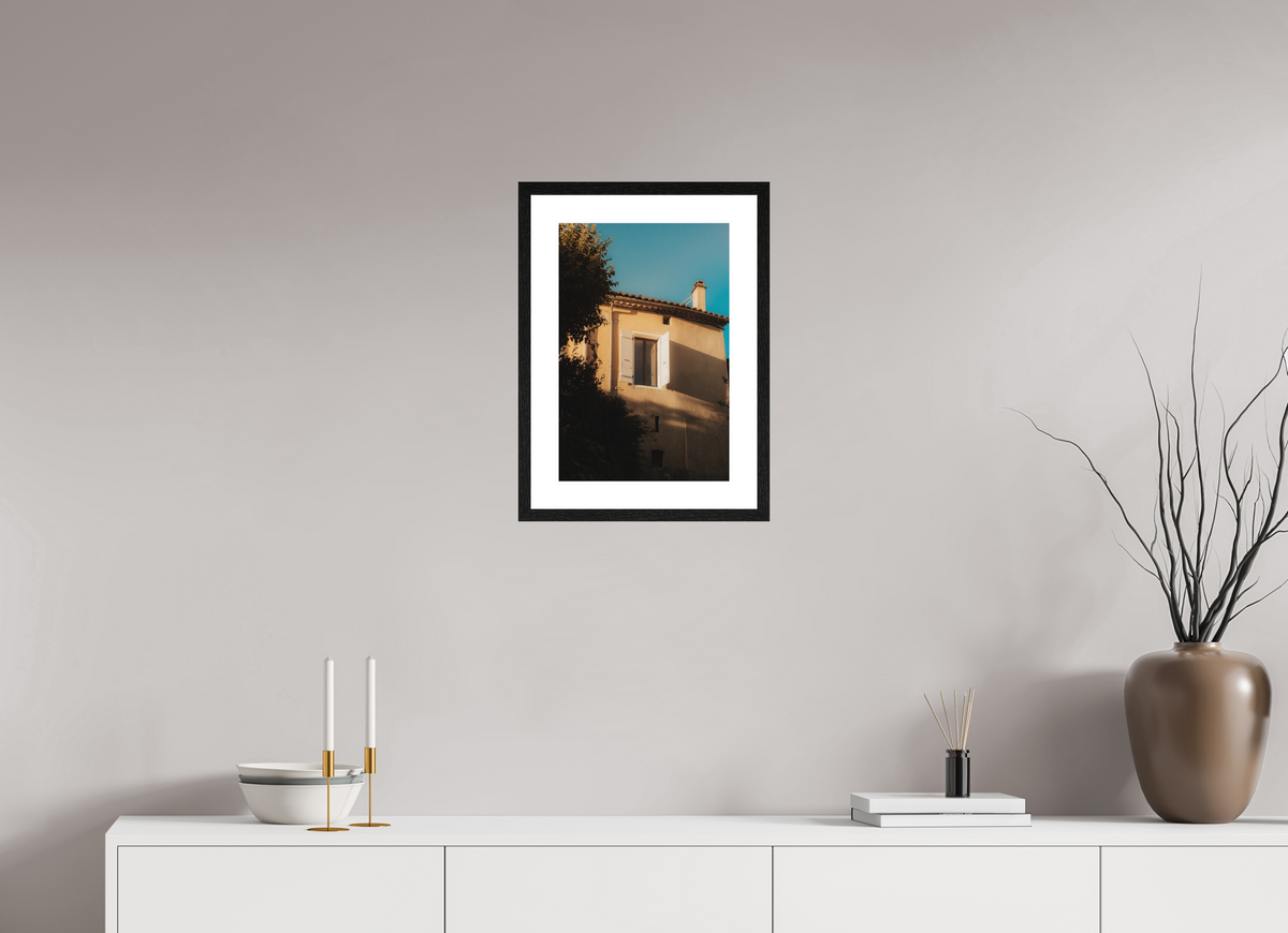 30 x 45 cm, Cadre 5 noir Lumière dorée & Fenêtre