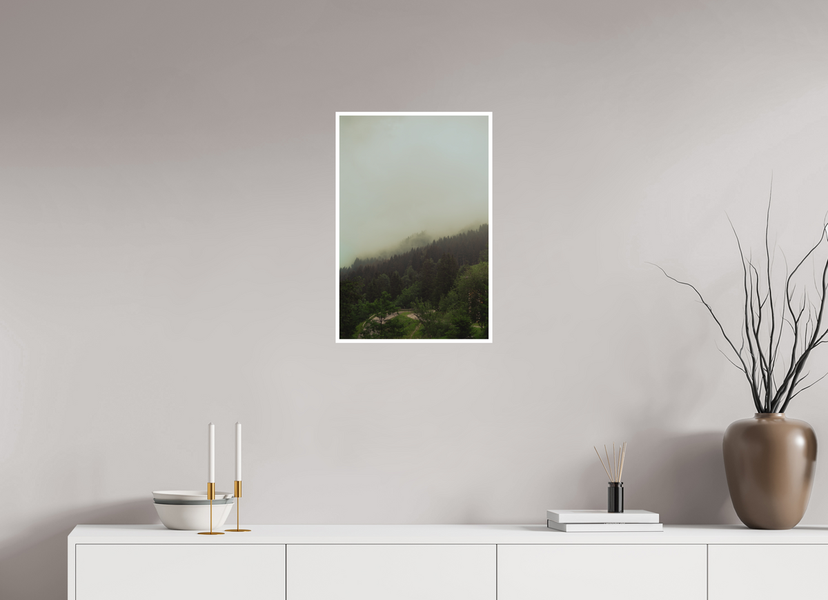 40 x 60 cm, Fine Art RAG 1 cm Forêt brumeuse