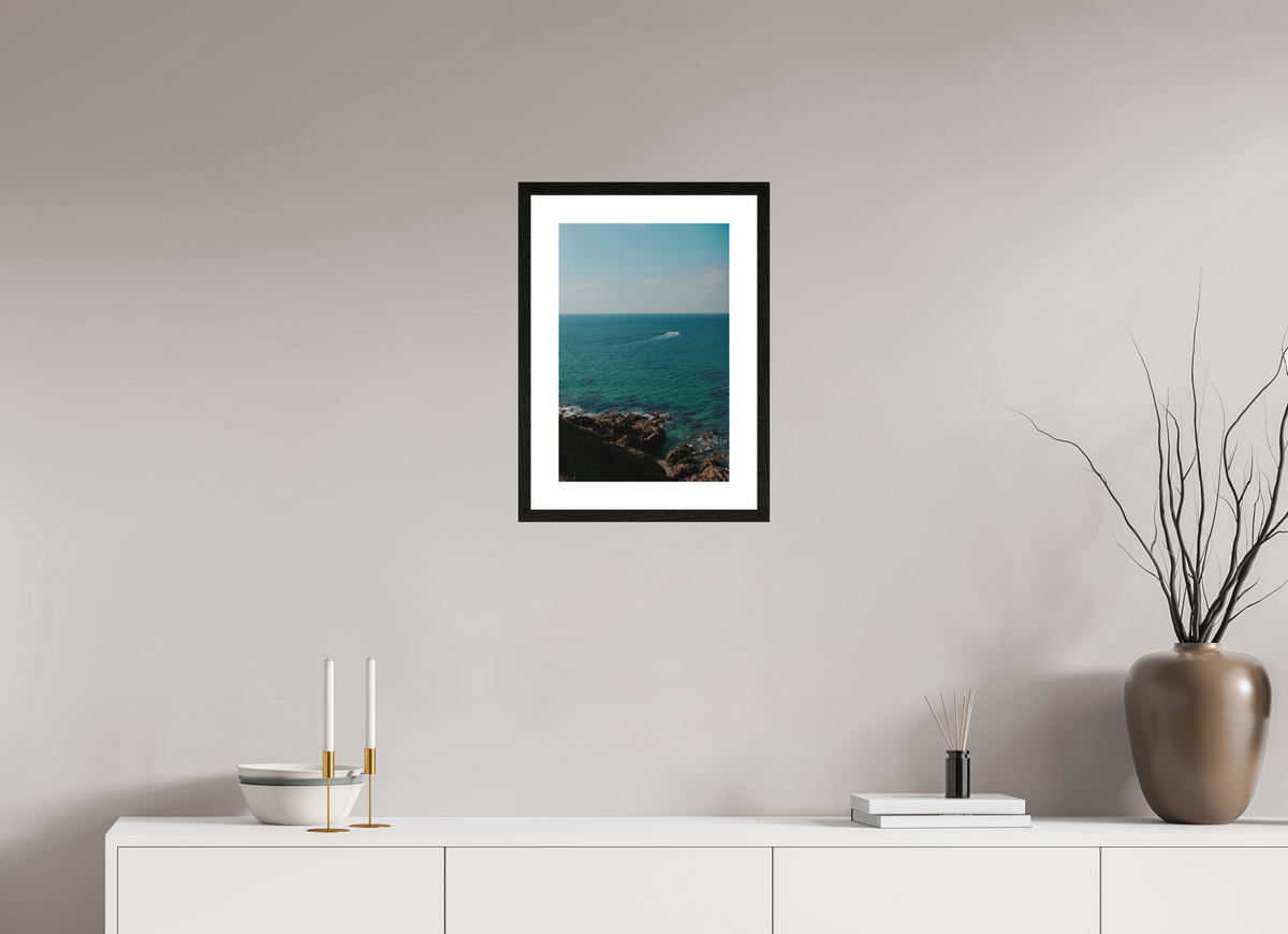 30 x 45 cm, Cadre 5 noir Adieu petit Bateau