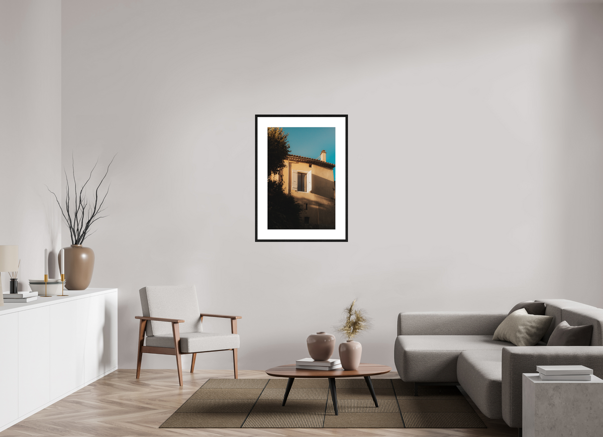 60 x 90 cm, cadre 9 noir Lumière dorée & Fenêtre