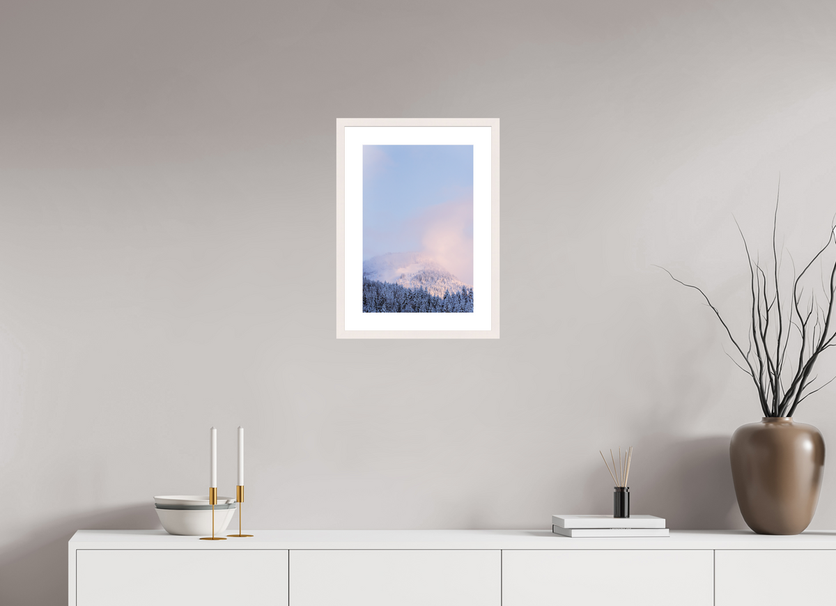 30 x 45 cm, Cadre 5 blanc Forêt blanche