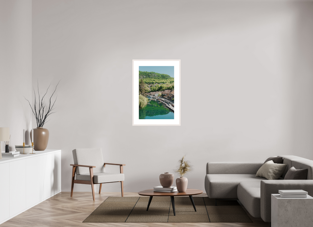 60 x 90 cm, cadre 9 blanc La petite Venise savoyarde